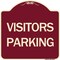 Signmission Designer Series Sign Visitors Parking, Burgundy Heavy-Gauge Aluminum Sign, 18" x 18", BU-1818-24618 A-DES-BU-1818-24618 - alternate 1